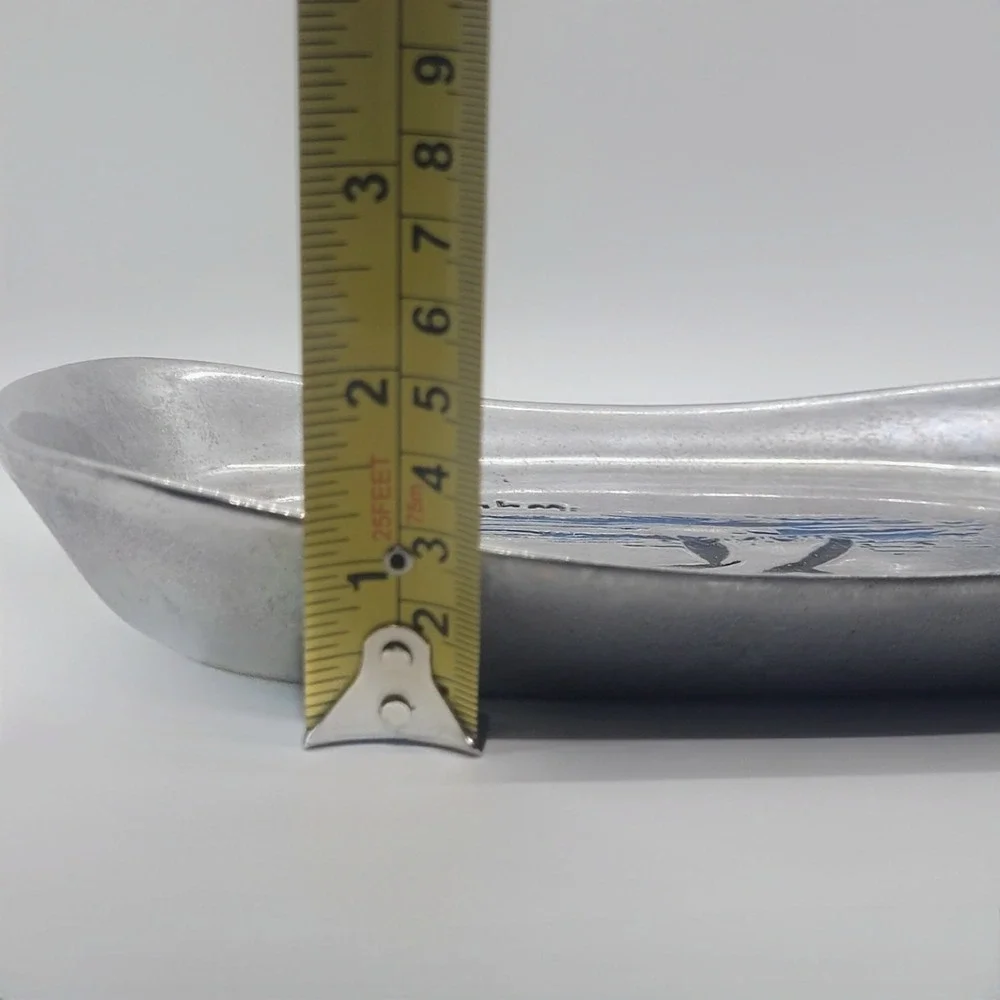 Wilton Armetale Wyland Whale Tail‎ Bread Tray Pewter Metal Serving Dish 829514